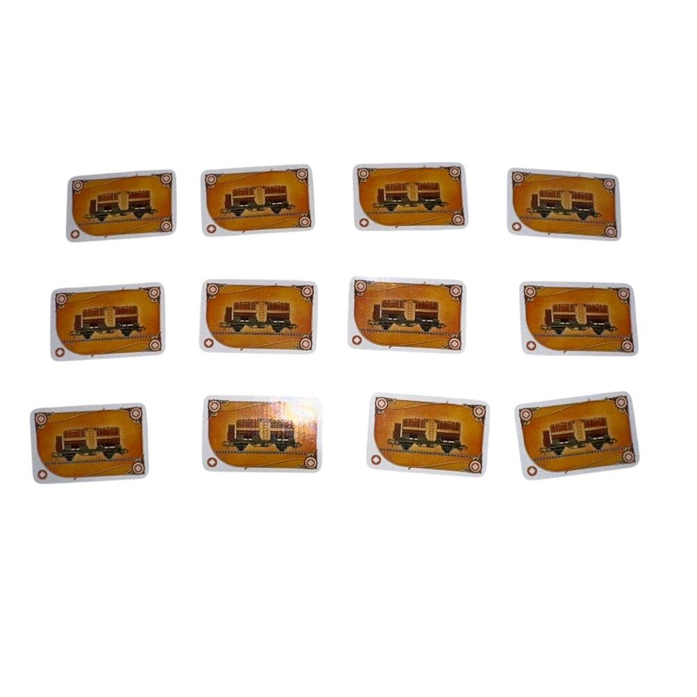 Days of Wonder Ticket to Ride Set of 12 Orange Freight Car Train Cards Parts